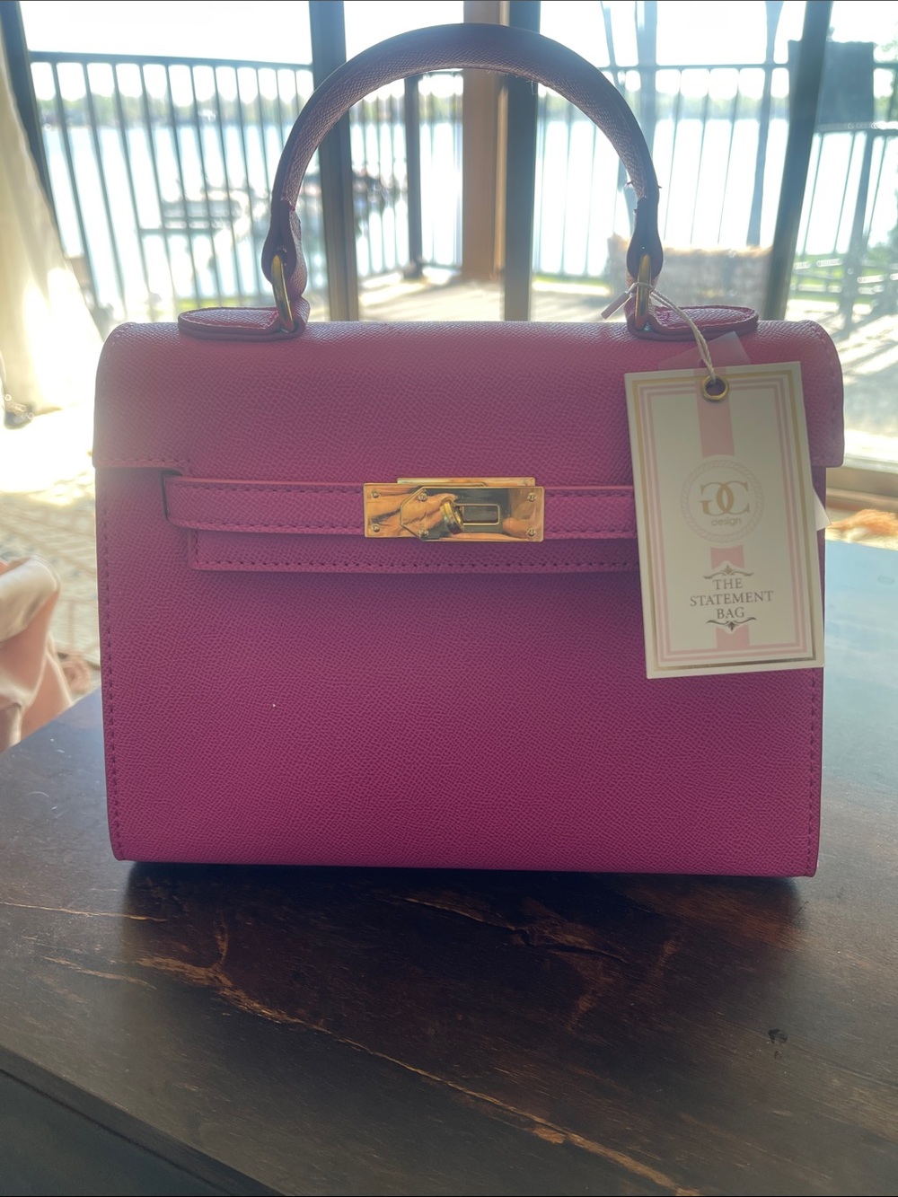 New Top-Handle design Satchel in Bright Fuchsia Pink